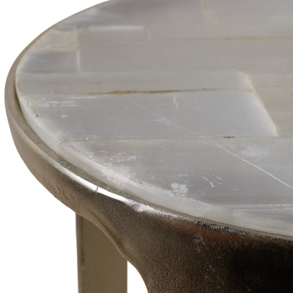 S/2 21/22" SURREY SELENITE TOP ACCENT TABLES