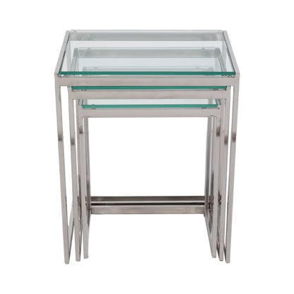 S/3 20/22/24" MAXWELL STAINLESS STEEL NESTING TABL