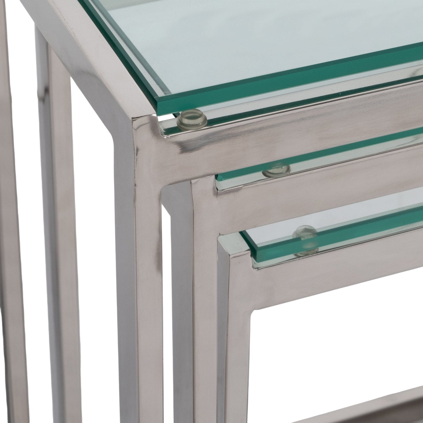 S/3 20/22/24" MAXWELL STAINLESS STEEL NESTING TABL