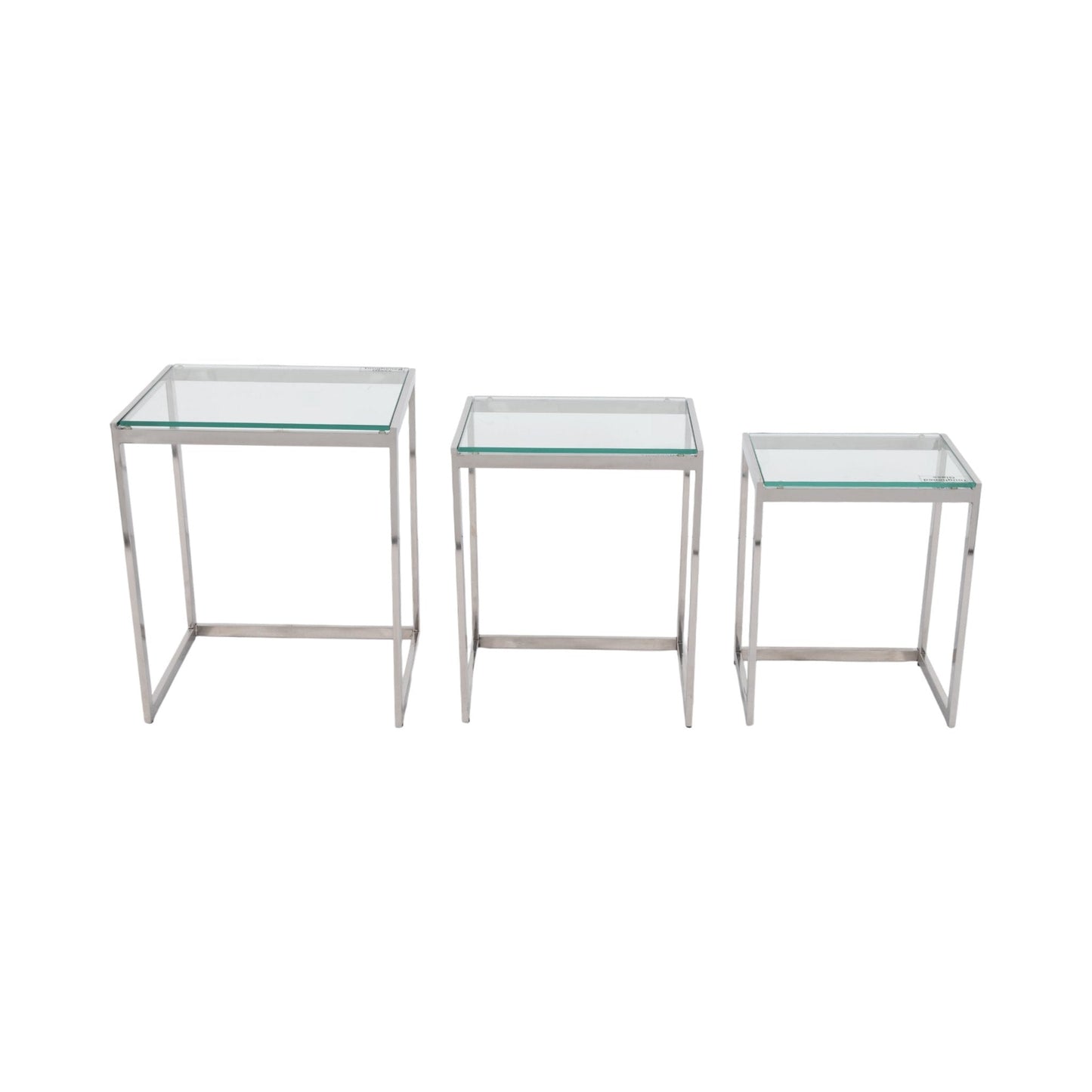 S/3 20/22/24" MAXWELL STAINLESS STEEL NESTING TABL