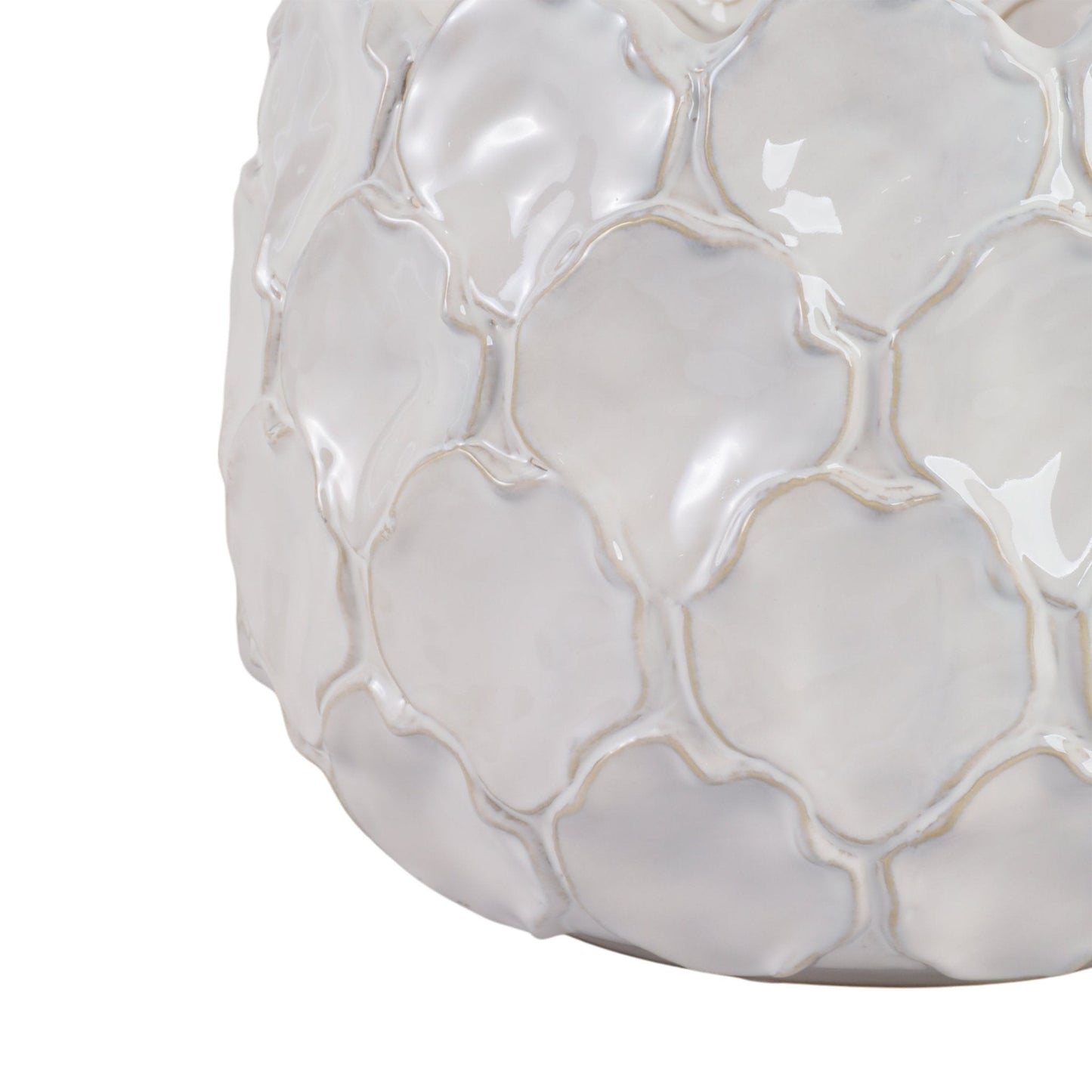 S/3 9/12/15" CLOUDY PETAL PLANTERS, WHITE