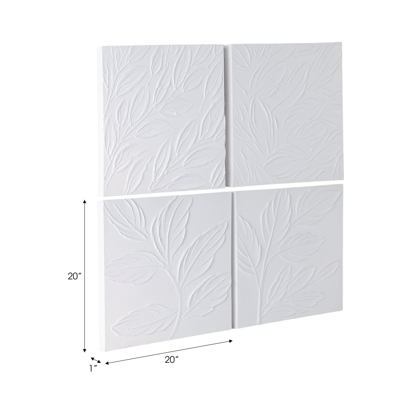 S/4 20X20 MAEVE HANDPAINTED DIMENSIONAL WALL ART
