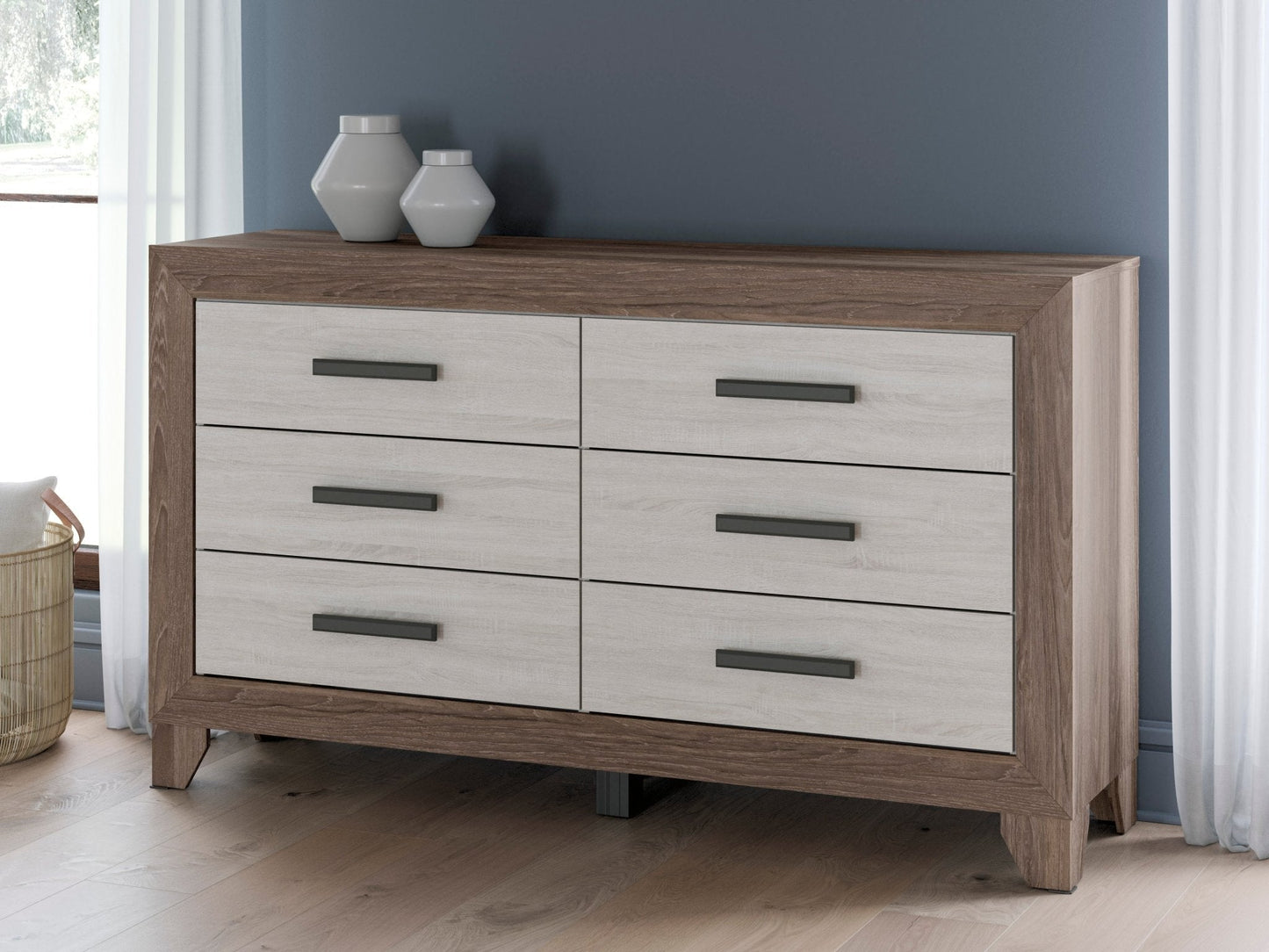 Laigmeyer Six Drawer Dresser and Mirror