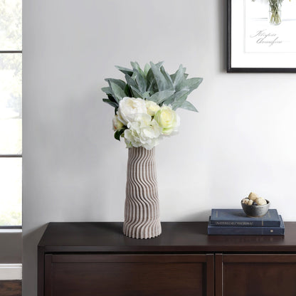 Shelvin 3d Printed Porcelain Vase, Multi |EV21283-02