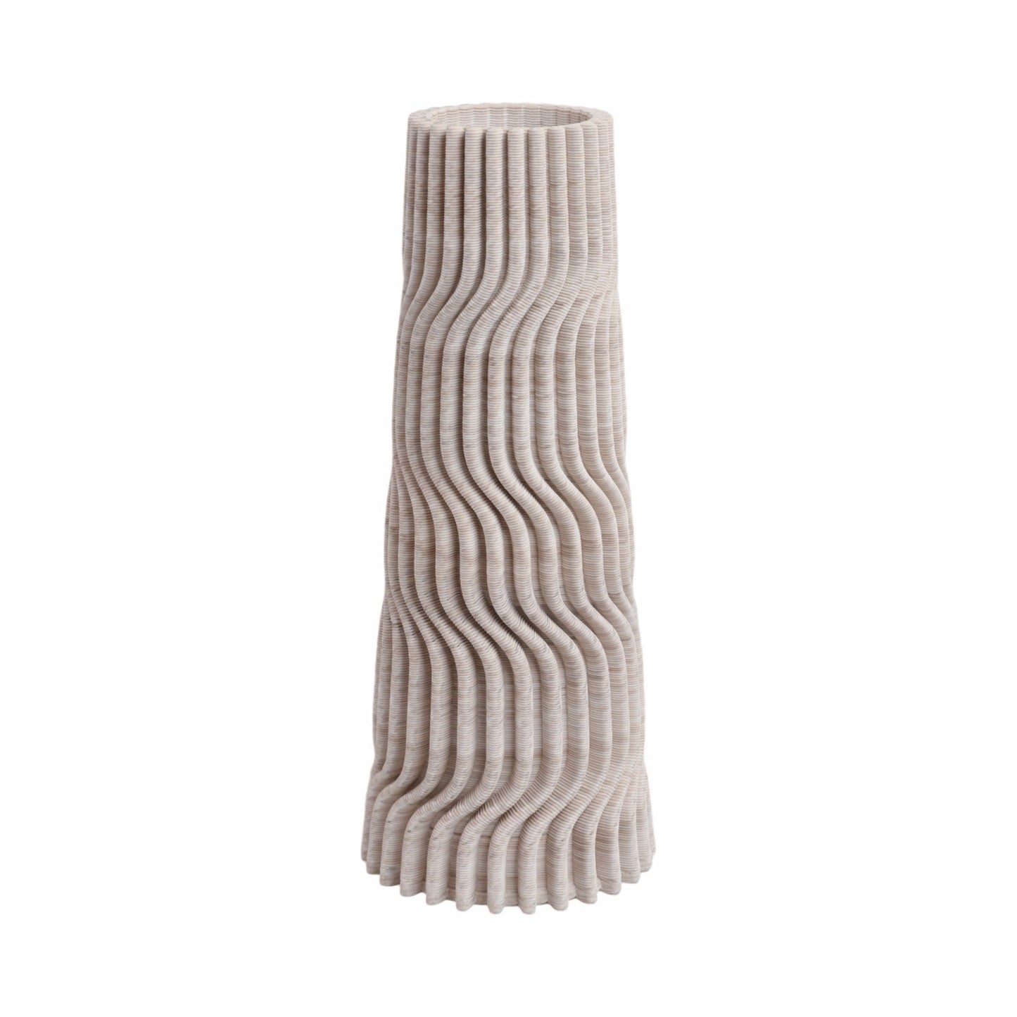 Shelvin 3d Printed Porcelain Vase, Multi |EV21283-02
