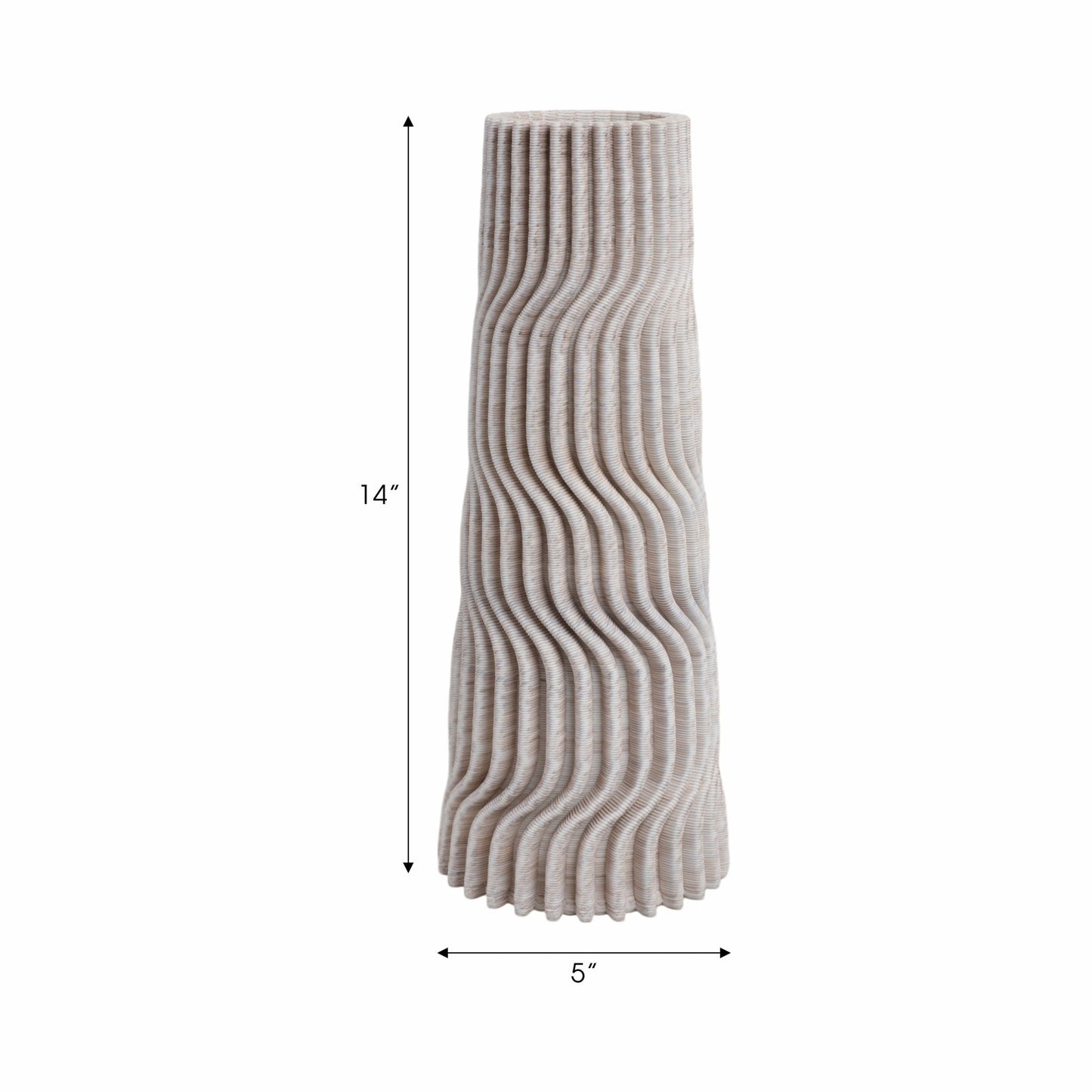 Shelvin 3d Printed Porcelain Vase, Multi |EV21283-02