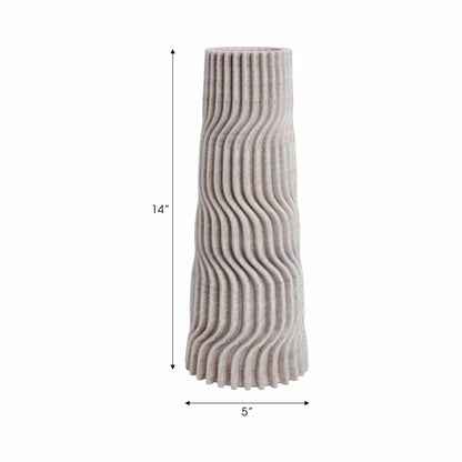 Shelvin 3d Printed Porcelain Vase, Multi |EV21283-02
