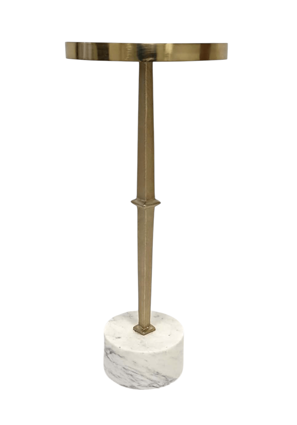SIIDE TABLE MARBLE AND ALUMINUM 10X10X24"