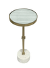 SIIDE TABLE MARBLE AND ALUMINUM 10X10X24