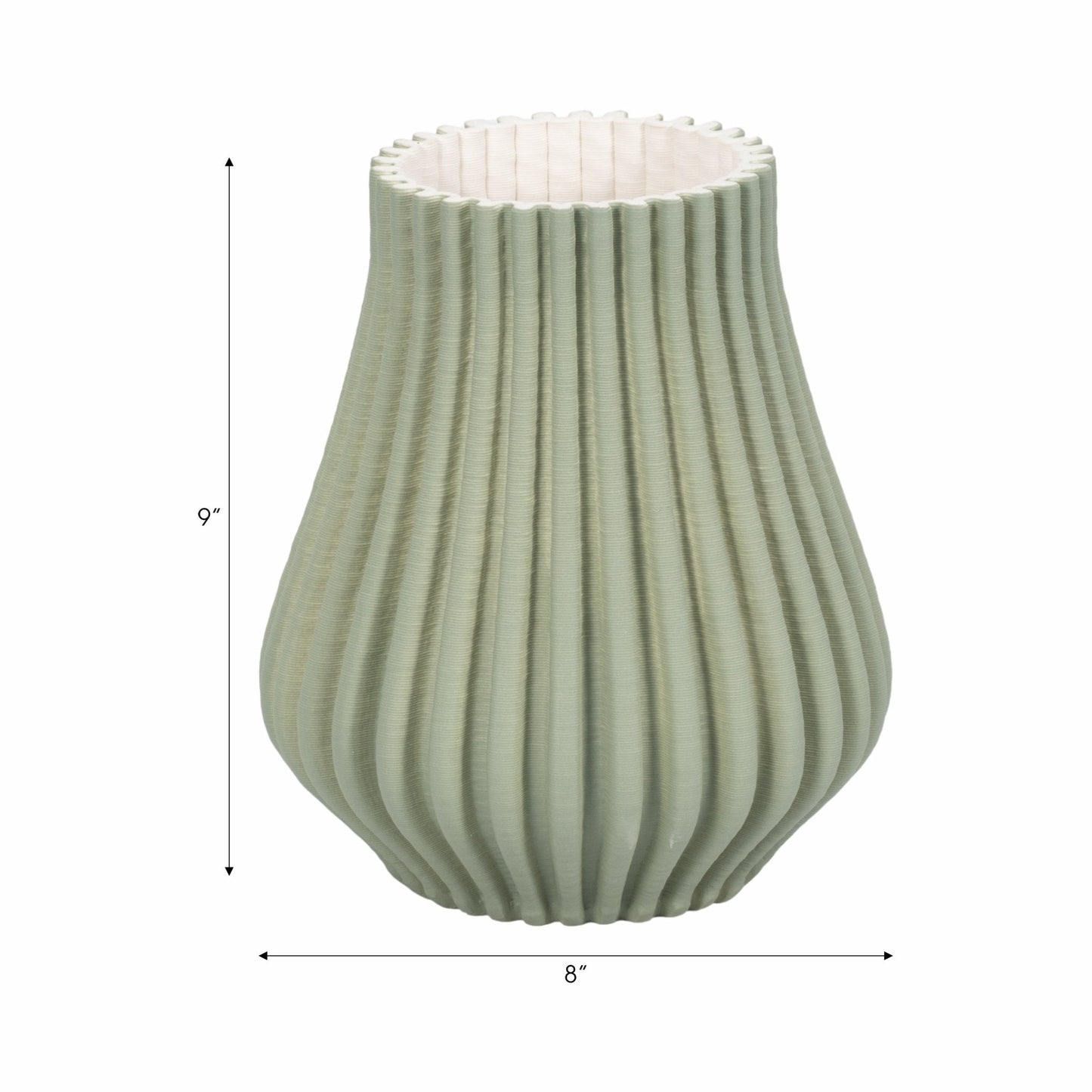Somerset 3d Printed Vase, Oil Green |EV20076-02