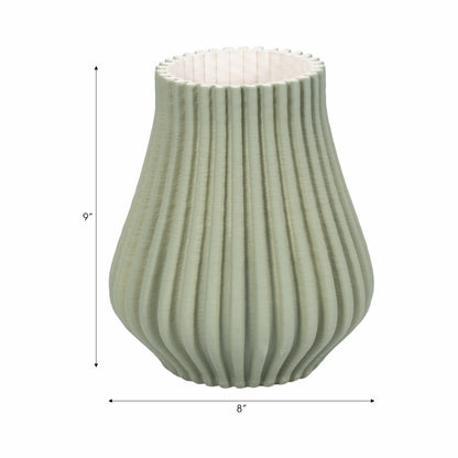 Somerset 3d Printed Vase, Oil Green |EV20076-02