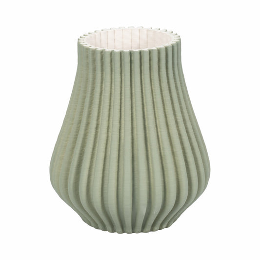 Somerset 3d Printed Vase, Oil Green |EV20076-01