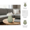 Somerset 3d Printed Vase, Oil Green |EV20076-02