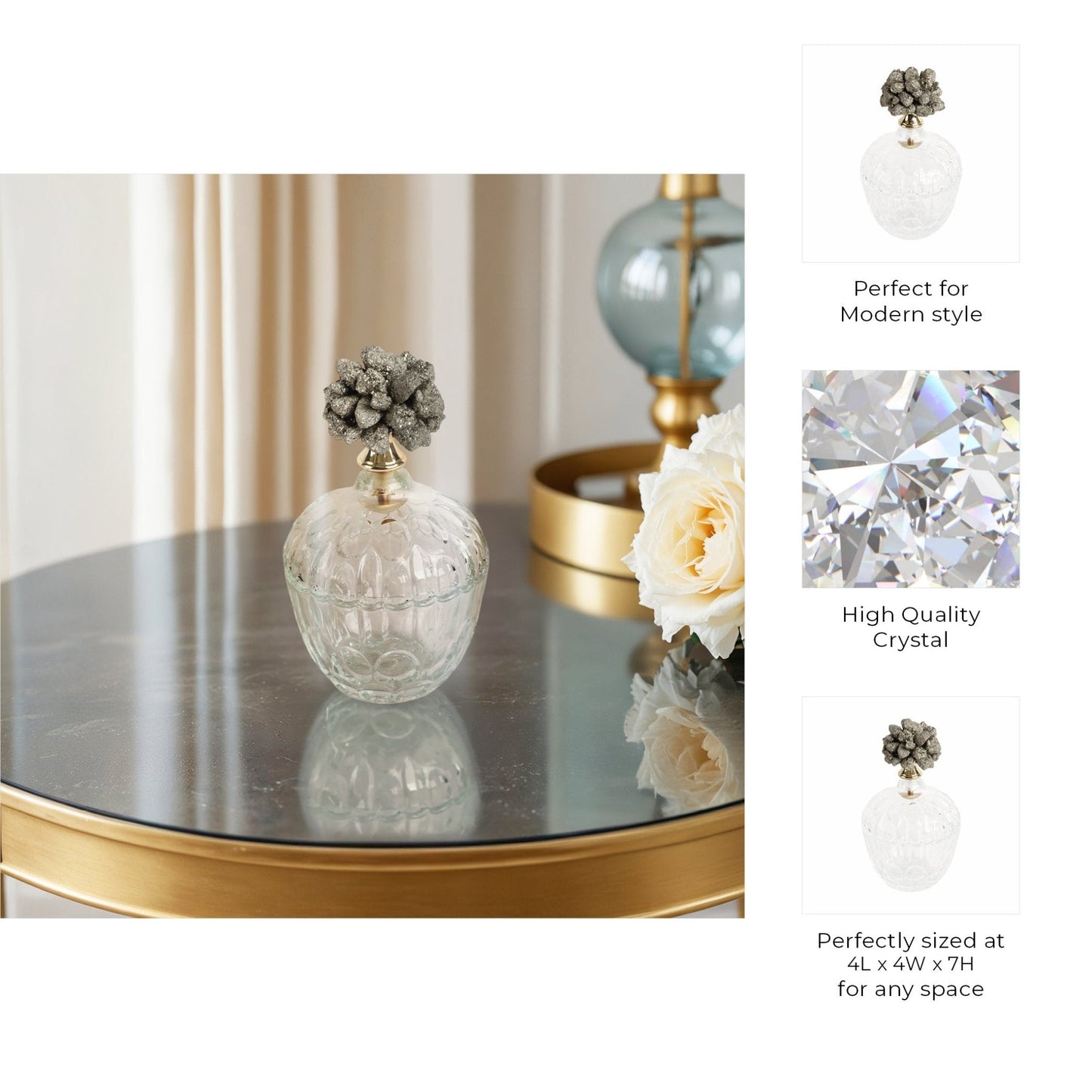 Stella Stone And Glass Jar |EV20126-02
