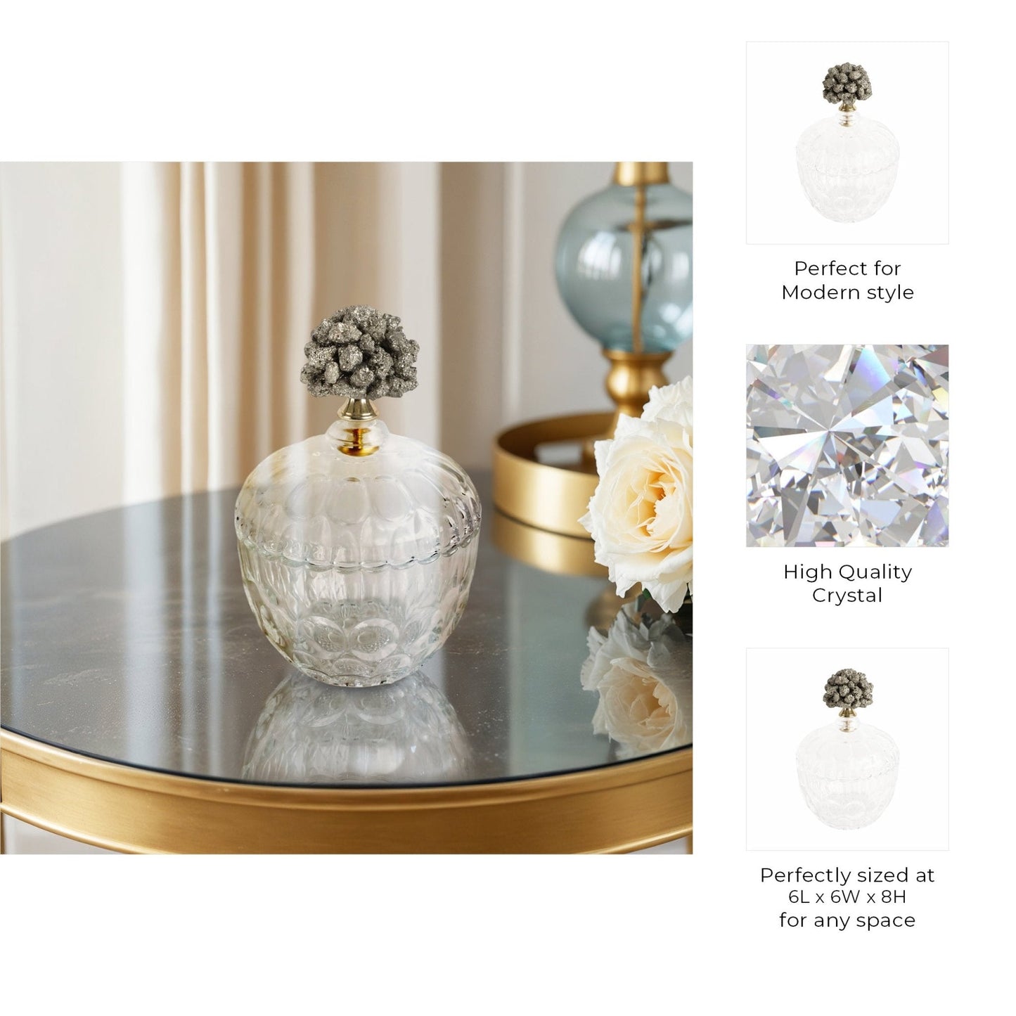 Stella Stone And Glass Jar |EV20126-02