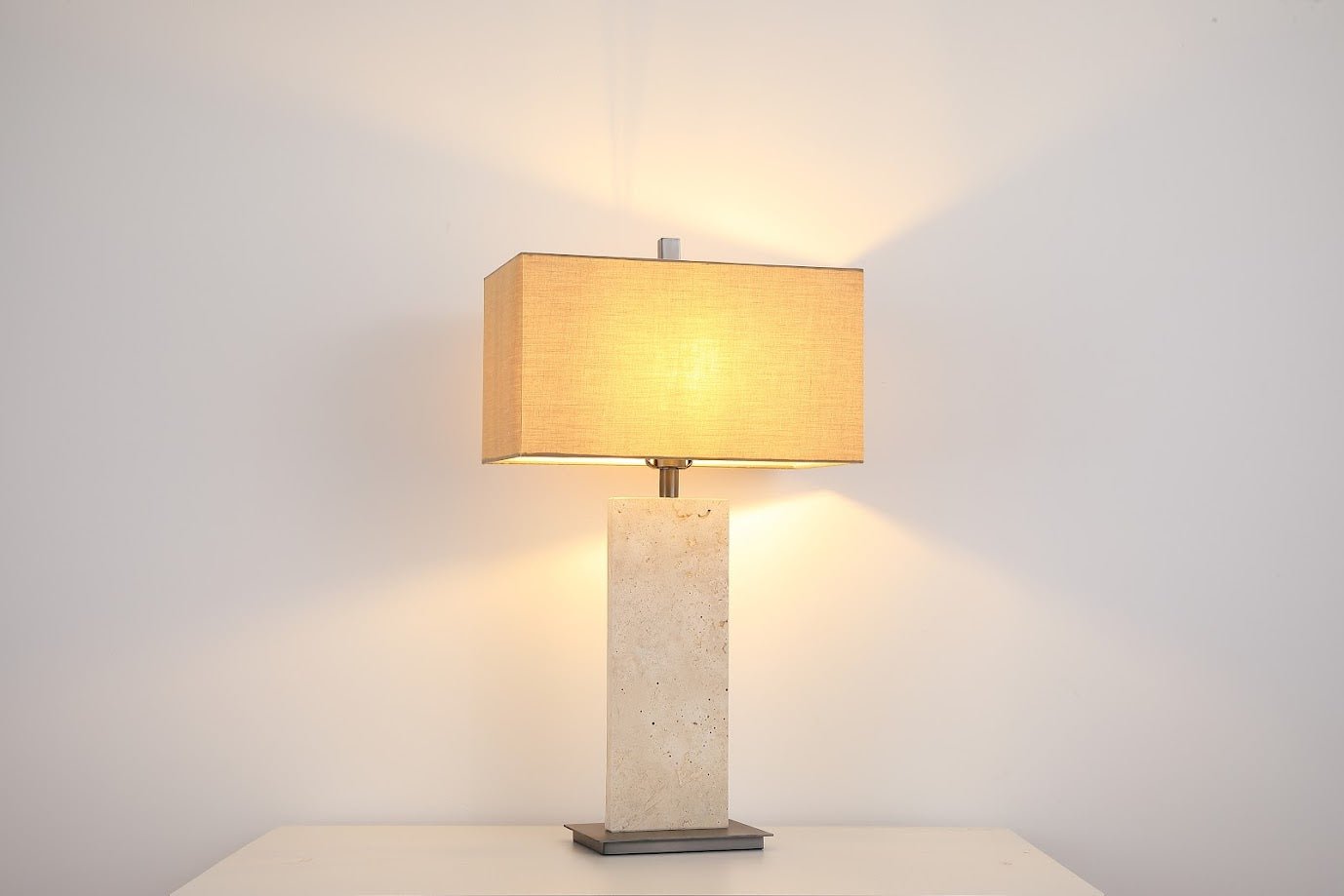 Travertine Beige Table Lamp Luma Stone Collection