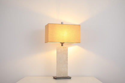 Travertine Beige Table Lamp Luma Stone Collection