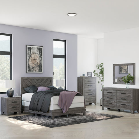 Sylveri Full Chevron Panel Bedroom