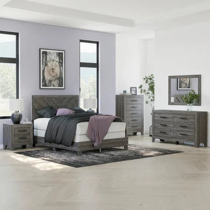 Sylveri King Chevron Panel Bedroom