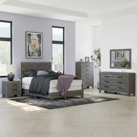 Sylveri King Chevron Panel Bedroom