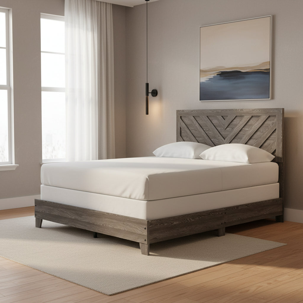 Sylveri Queen Chevron Panel Bed