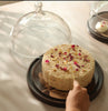 Tashi Glass Cloche With Wooden Painted Base