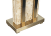 Stark Cream Travertine Table Lamp in Antique Brass-64.5cm H