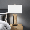 Stark Cream Travertine Table Lamp in Antique Brass-64.5cm H