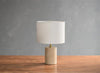 TRAVERTINE TABLE LAMP W / SHADE