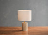 TRAVERTINE TABLE LAMP W / SHADE
