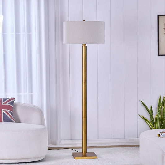 72'H Lumar Brass Metal Floor Lamp