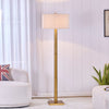 72'H Lumar Brass Metal Floor Lamp