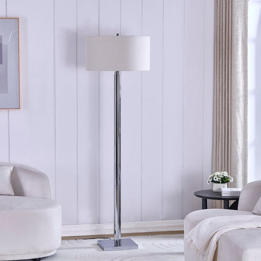 72'H Lumar Silver Metal Floor Lamp