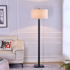 72'H Lumar Black Metal Floor Lamp