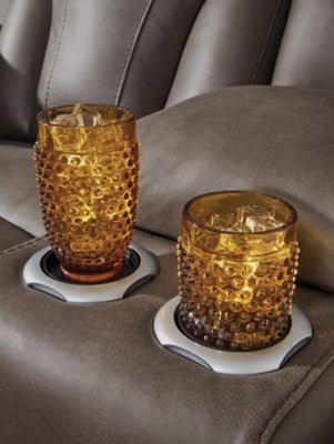 Ashley Homestore | Warrior Peak Power Reclining Loveseat with Console
