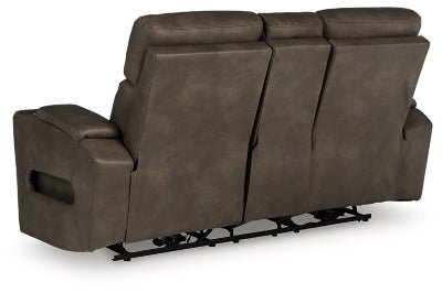 Ashley Homestore | Warrior Peak Power Reclining Loveseat with Console