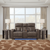 Ashley Homestore | Warrior Peak Power Reclining Loveseat with Console