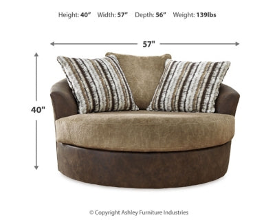 Alesbury Oversized Swivel Accent Chair