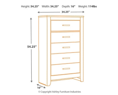 Ashley Homestore |FIVE DRAWER CHEST B249-46