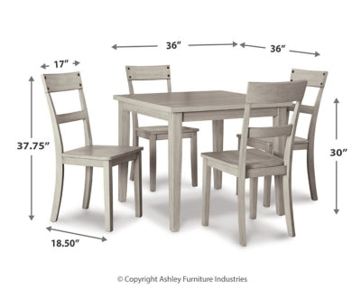 Loratti Dining Table and Chairs (Set of 5)